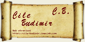 Ćile Budimir vizit kartica